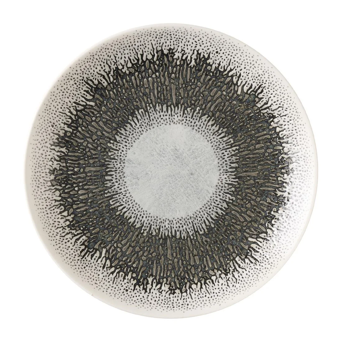 Churchill Studio Prints Fusion Black Coupe Plates 165mm (12 Pack)