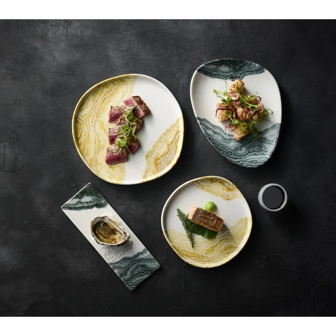 Churchill Tide Gold Organic Walled Plates 203mm (6 Pack) - Image 2
