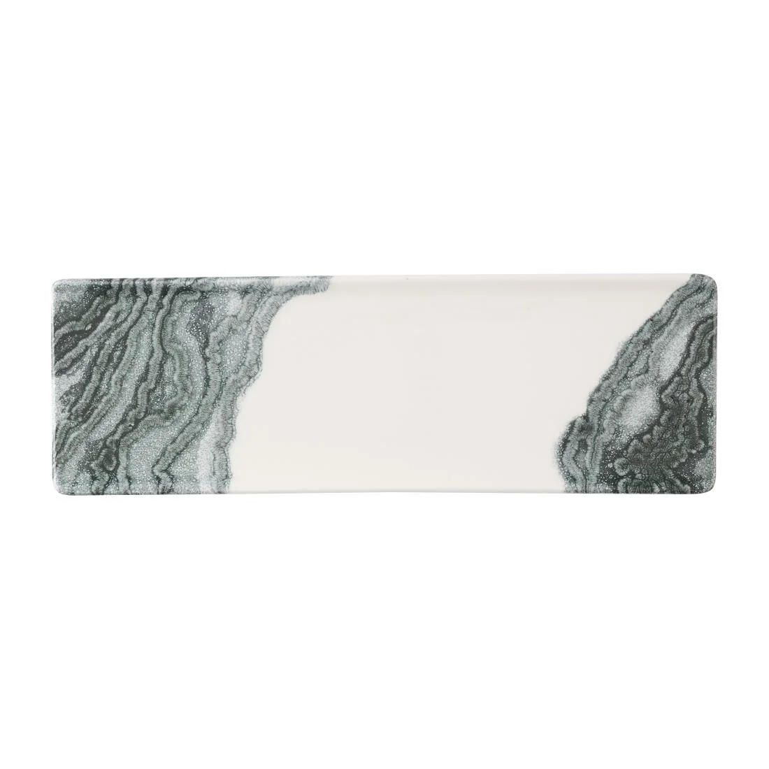 Churchill Tide Black Oblong Plates 330 x 110mm (6 Pack)