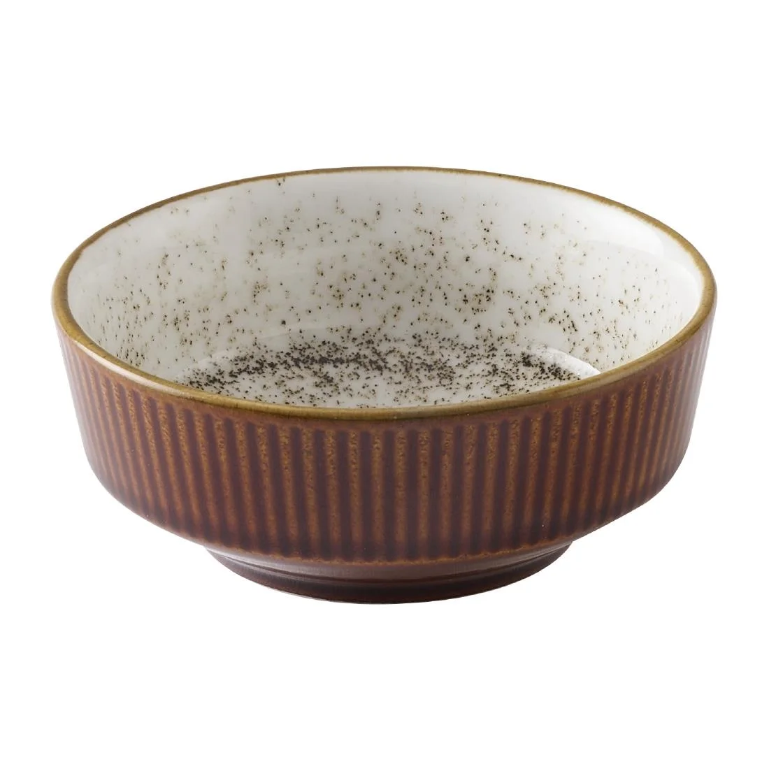 Churchill Nourish Cinnamon Brown Barley White Kochi Shallow Bowls 266ml (12 Pack)