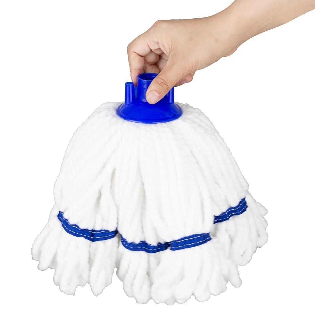 Jantex Connect Microfibre Mop Head Blue Stripe 150g - Image 2