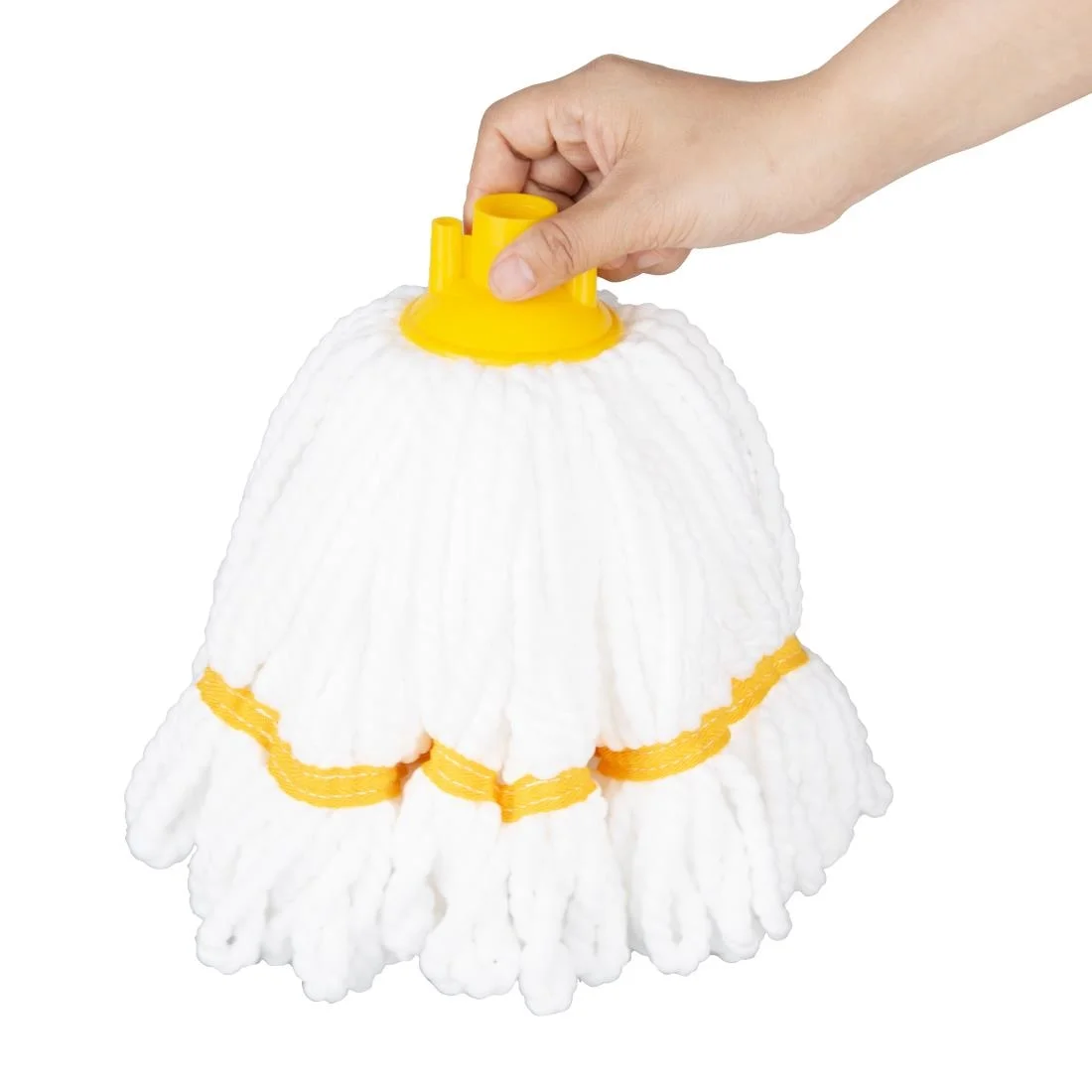 Jantex Connect Microfibre Mop Head Yellow Stripe 150g - Image 2
