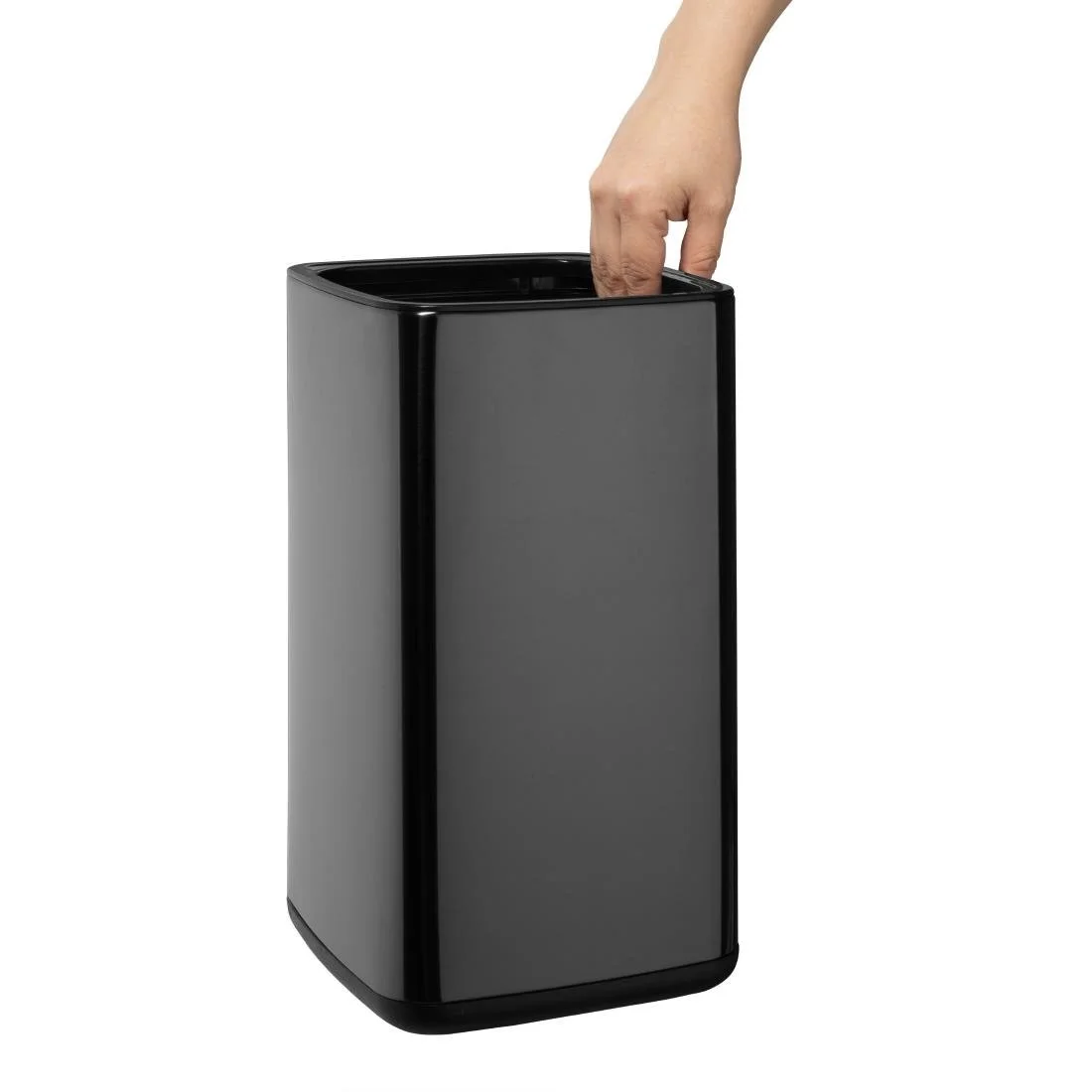 Bolero Square Waste Bin Titanium Black 7Ltr - Image 2