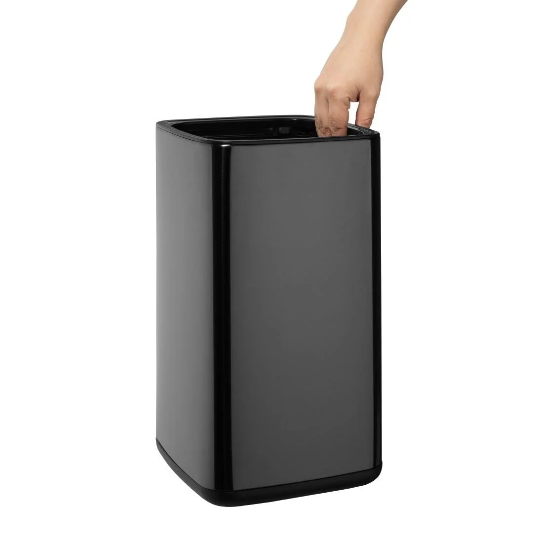 Bolero Square Waste Bin Titanium Black 10Ltr - Image 2