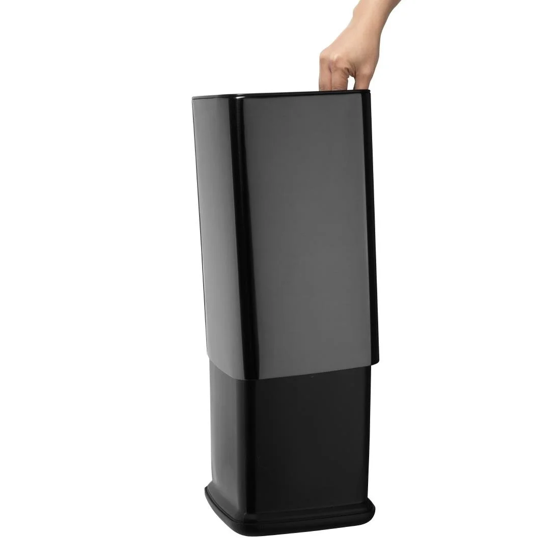 Bolero Square Waste Bin Titanium Black 10Ltr - Image 3