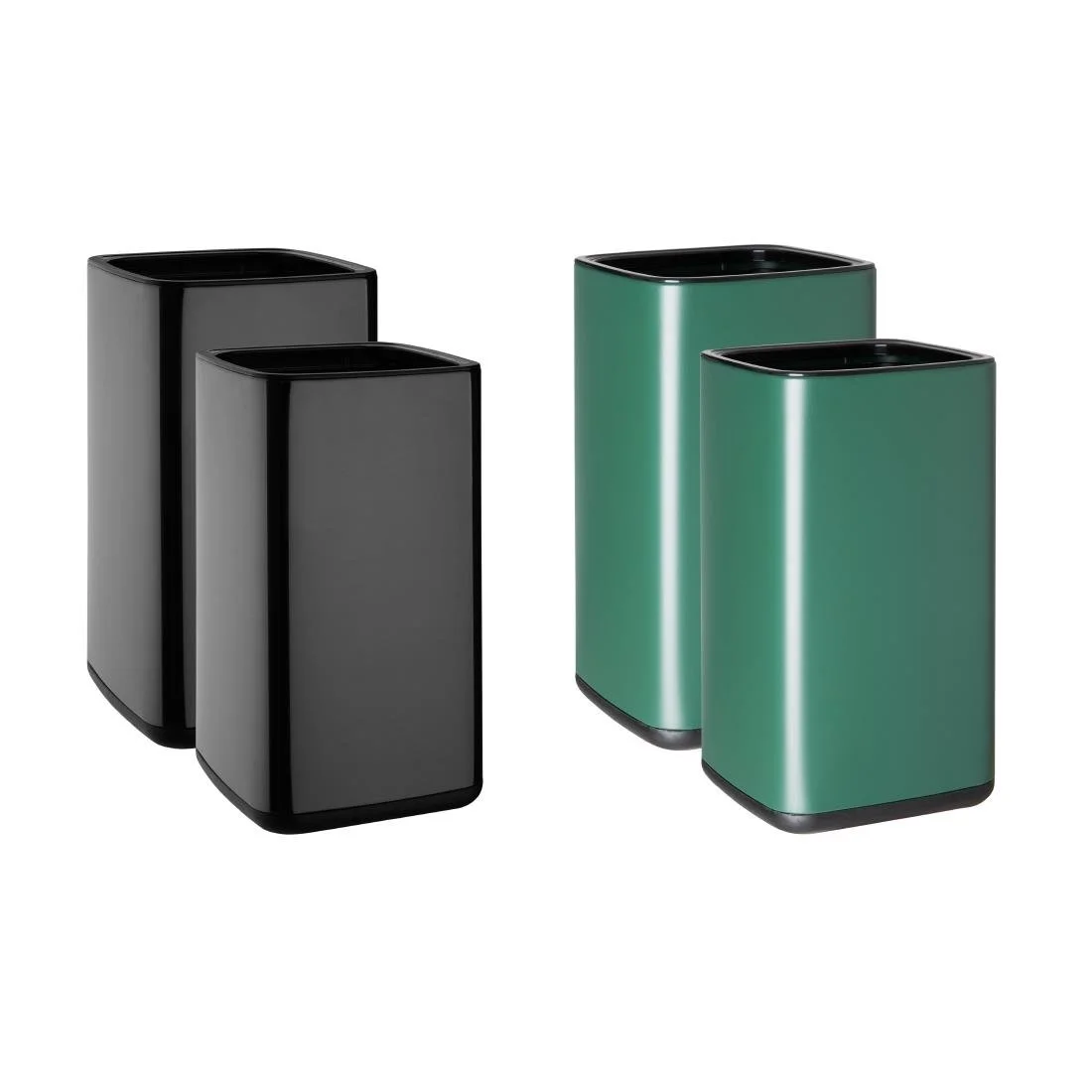 Bolero Square Waste Bin Titanium Black 10Ltr - Image 5