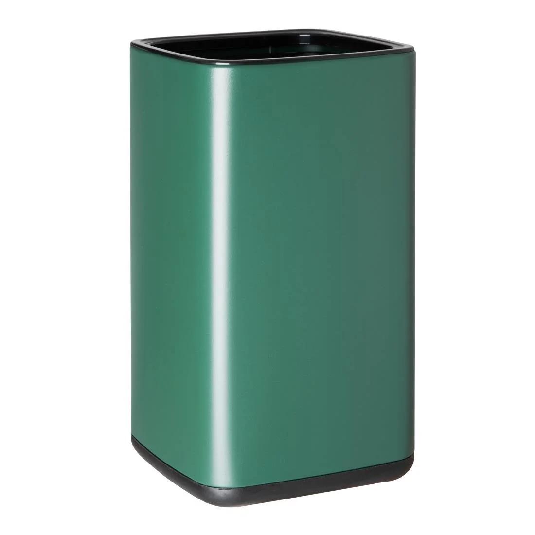 Bolero Square Waste Bin Green 10Ltr - Image 1