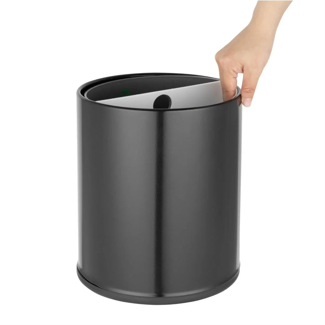 Bolero 2 Compartment Hotel Bin Black - Image 2