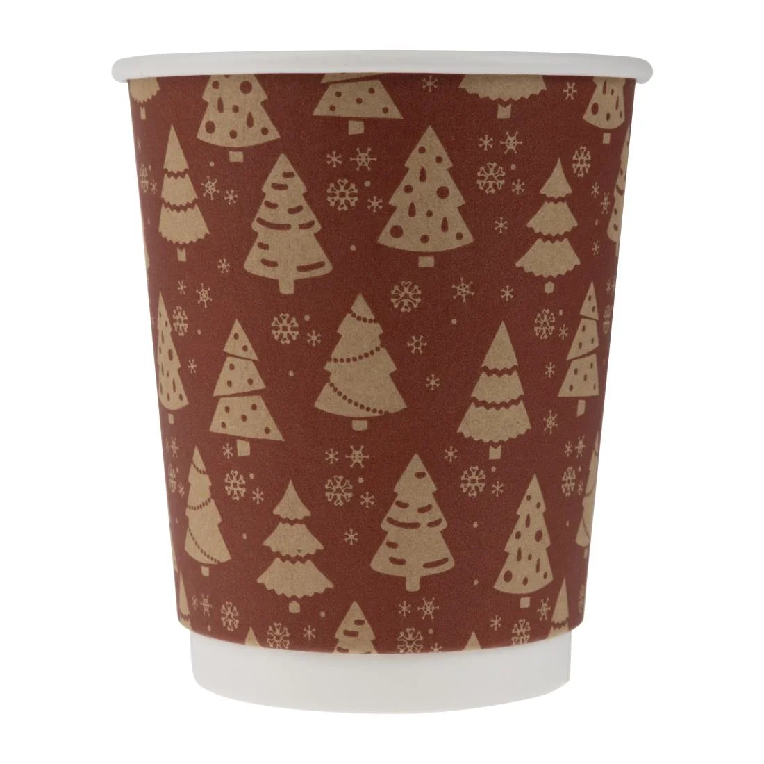 Fiesta Recyclable Christmas Double Wall Hot Cups 8oz (500 Pack) - Image 2