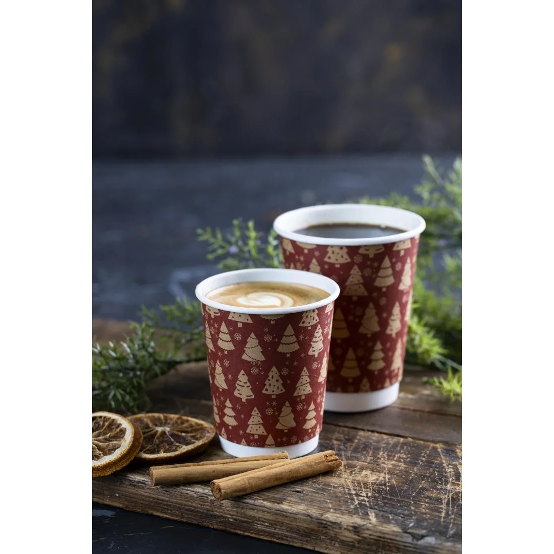 Fiesta Recyclable Christmas Double Wall Hot Cups 8oz (500 Pack) - Image 6