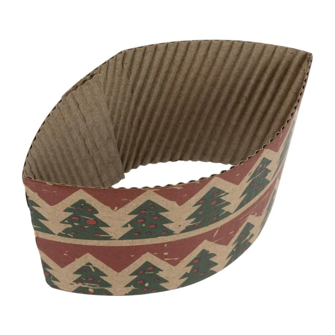 Fiesta Recyclable Christmas Cup Sleeves for 8oz Hot Cups (100 Pack) - Image 2