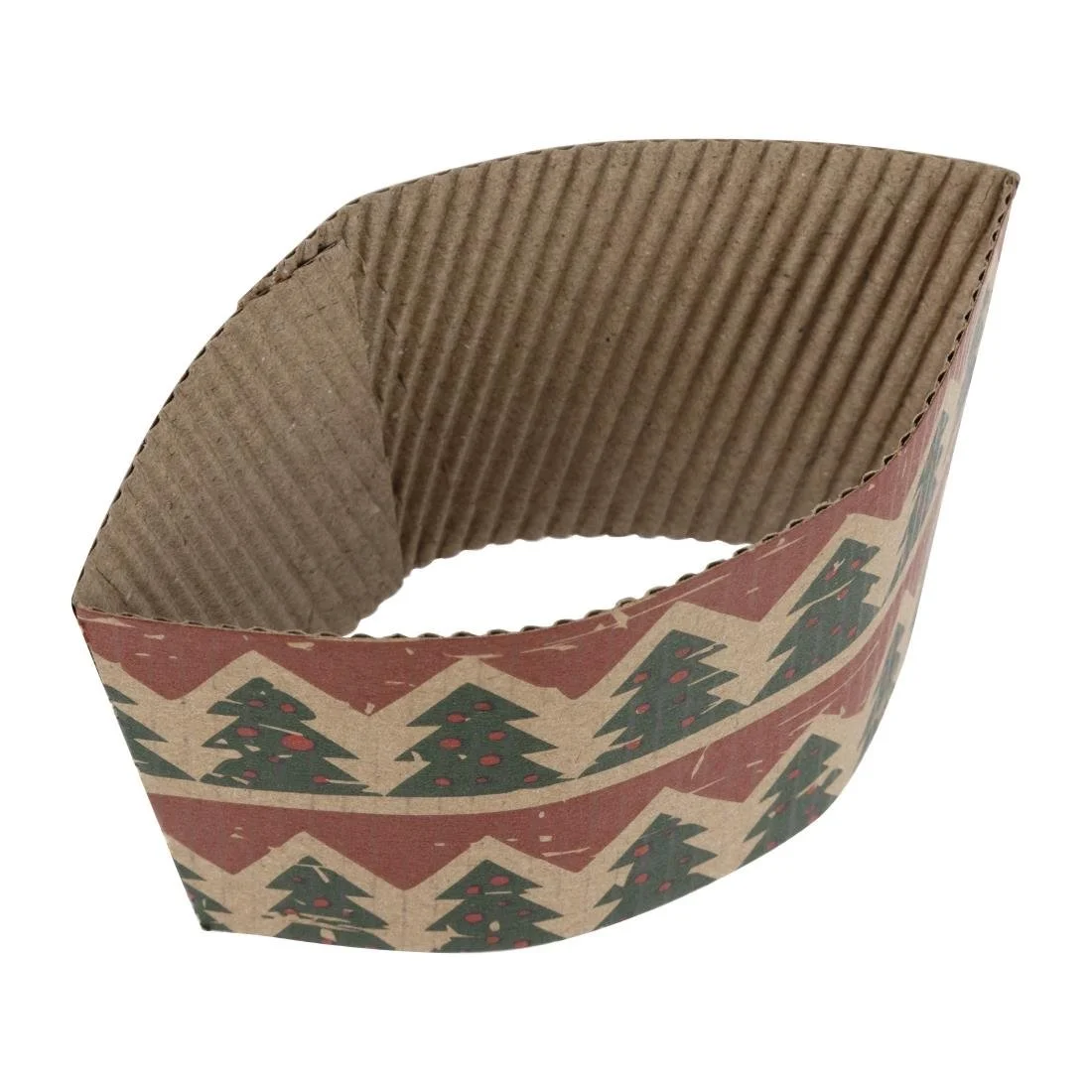 Fiesta Recyclable Christmas Cup Sleeves for 12oz Hot Cups (100 Pack) - Image 2