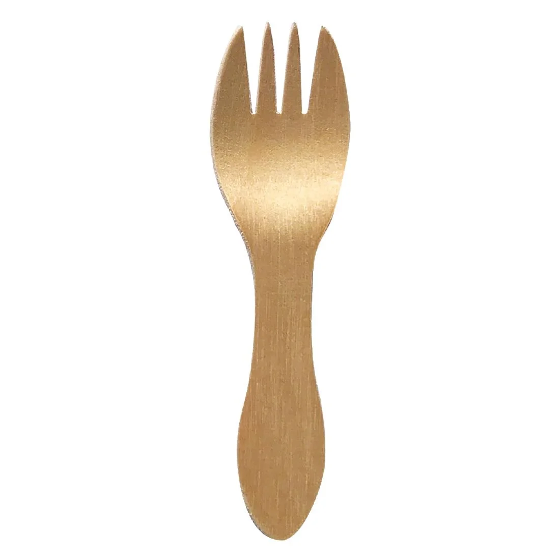 eGreen Wooden Mini Fork Food Grade Birchwood 102mm (1000 Pack)