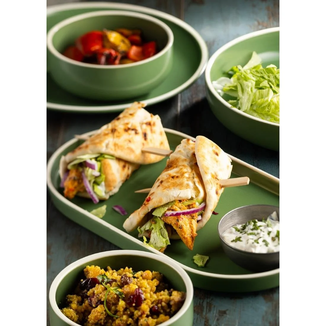 Utopia Forma Plates Forest Green 240mm (6 Pack) - Image 2