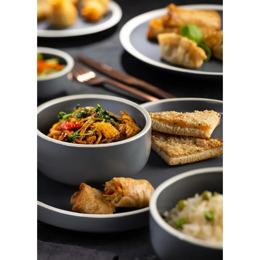 Utopia Forma Dipping Pots Charcoal 90mm (12 Pack) - Image 2