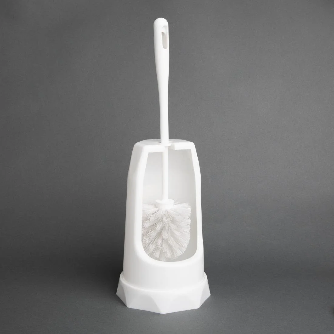 Jantex Round Toilet Brush & Holder - White - Image 4