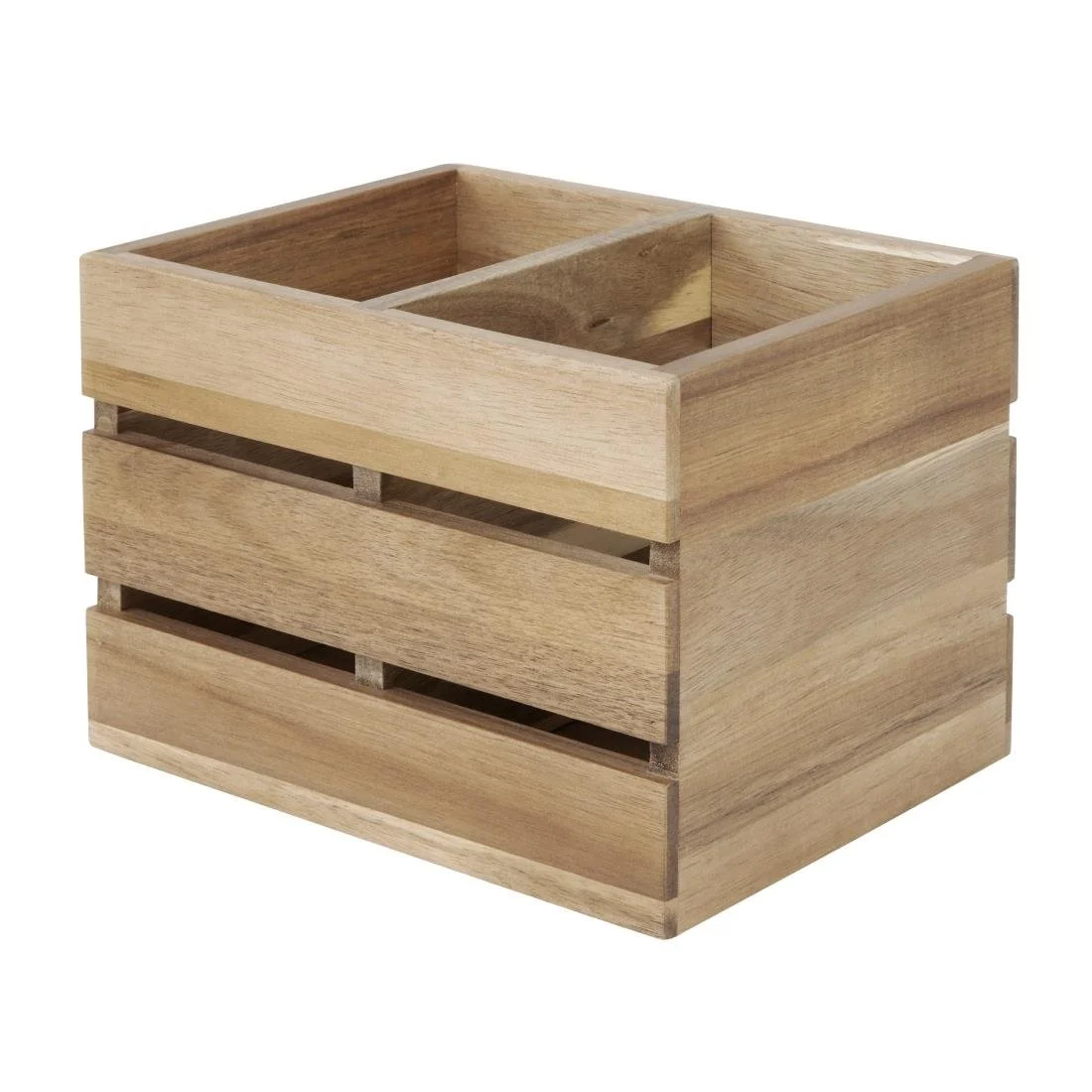 Olympia Table Organiser Acacia Wood 210x160x150mm - Image 1