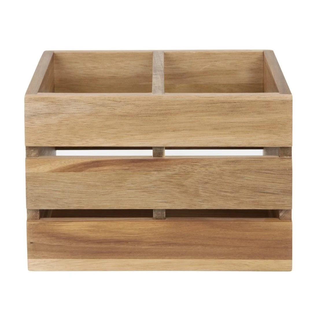 Olympia Table Organiser Acacia Wood 210x160x150mm - Image 3