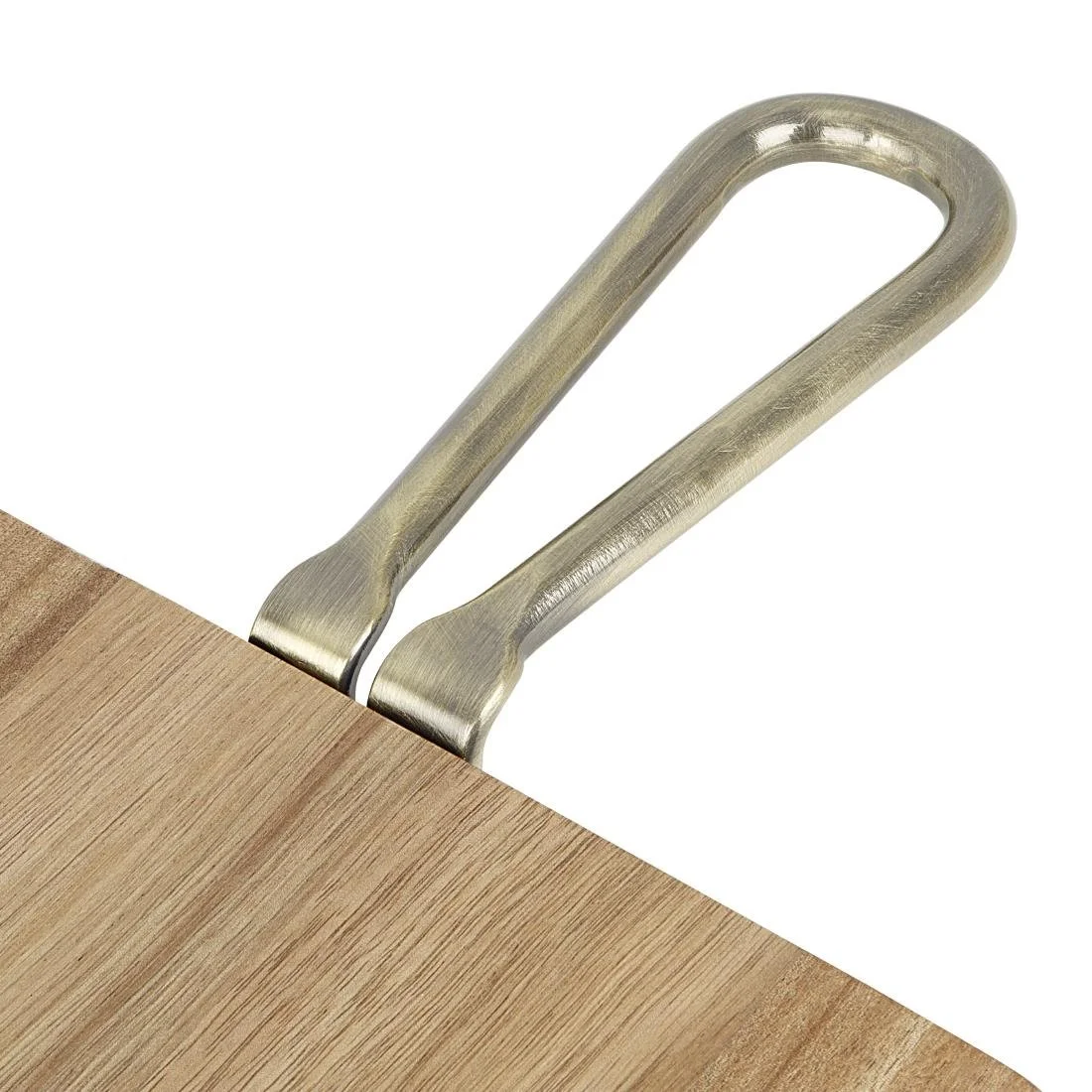 Olympia Rectangular Paddle Board Acacia Wood Metal Handles 615x260x20mm - Image 4