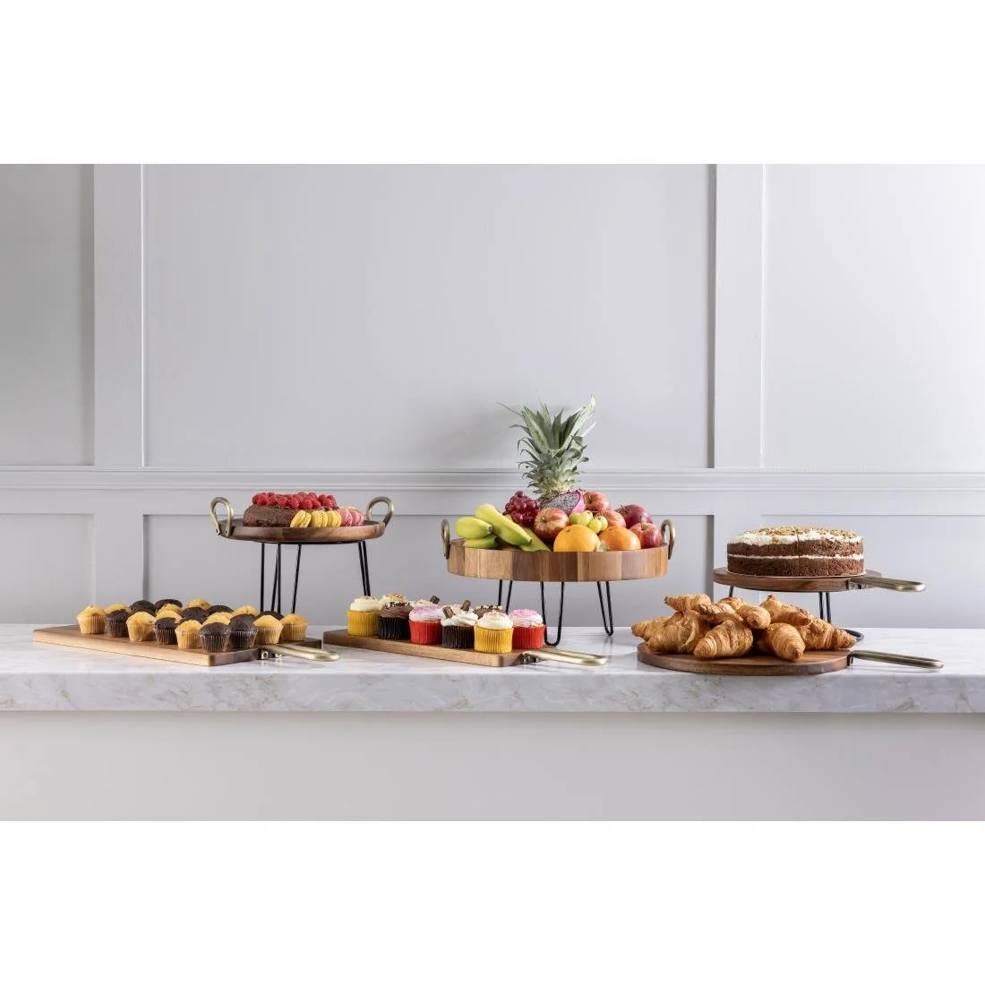 Olympia Non-Slip Multi-Round Riser Black Wire 230x260x100mm - Image 4