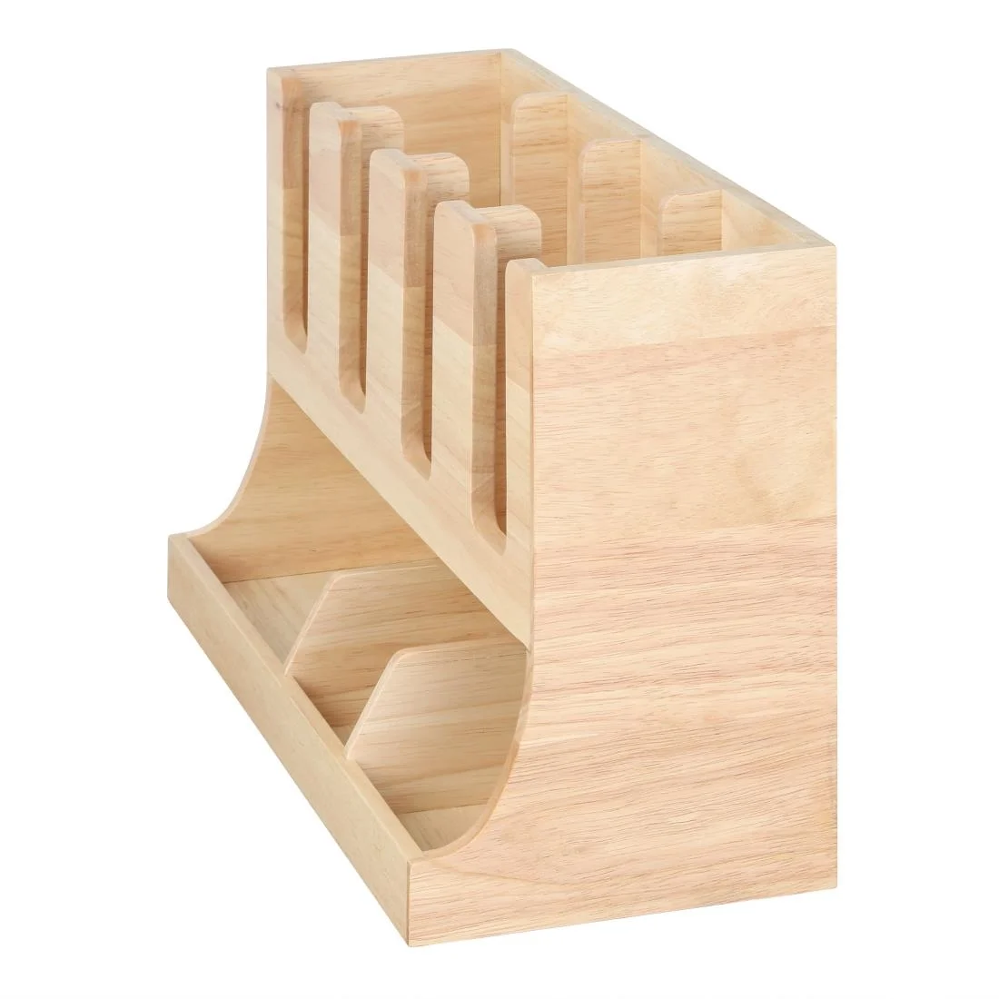 Olympia Cup and Condiment Station Hevea Wood 450x120x240mm - Image 4