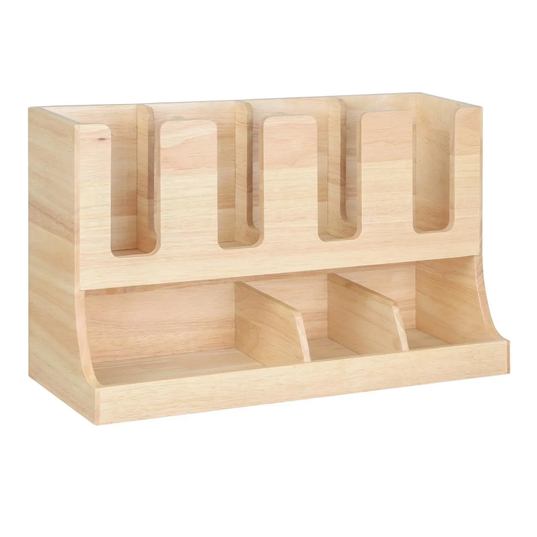 Olympia Cup and Condiment Station Hevea Wood 450x120x240mm - Image 1