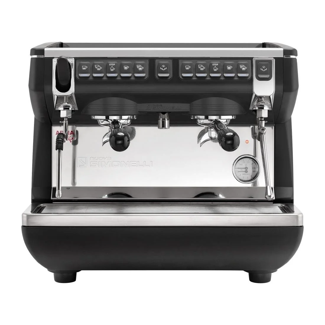 Nuova Simonelli Appia Compact 2 Group Coffee Machine with Autosteam Wand Black - Image 1