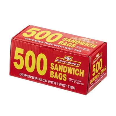 CaterPack Sandwich Bags 180x230mm (500 Pack)