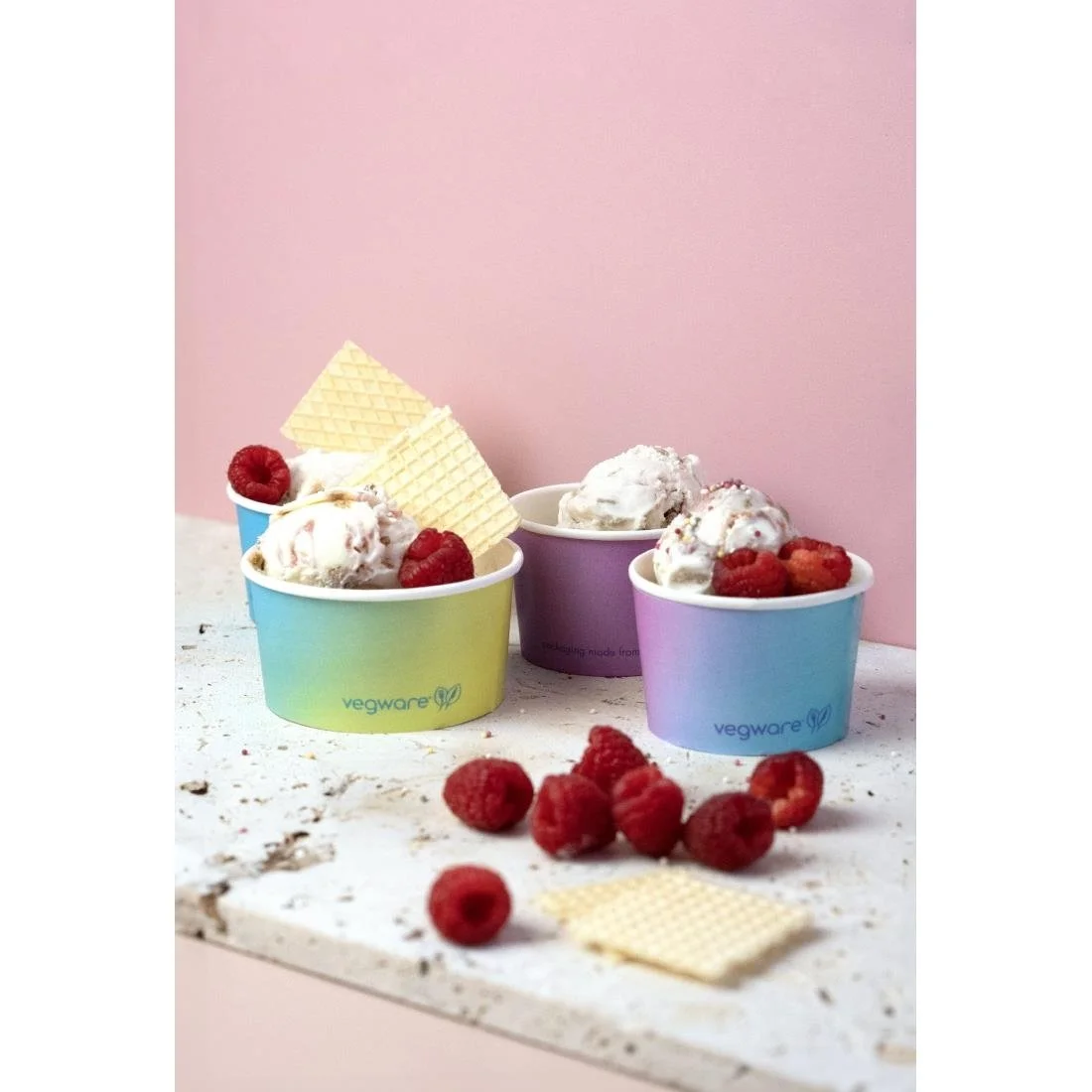 Vegware Single Scoop Ice Cream Pot Tutti Frutti 4oz (1000 Pack) - Image 3
