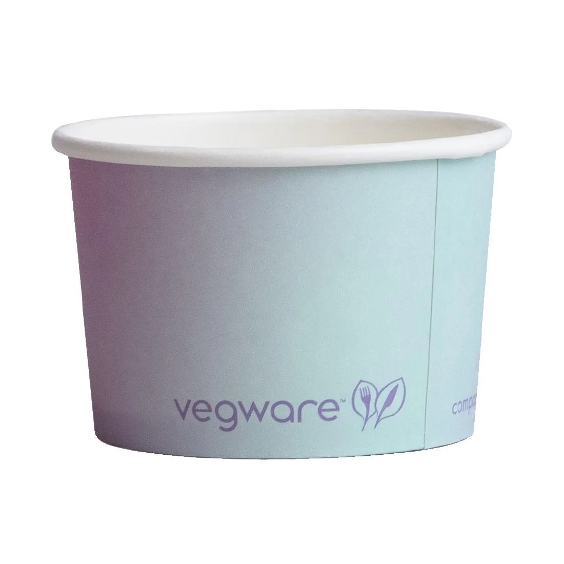 Vegware Single Scoop Ice Cream Pot Tutti Frutti 4oz (1000 Pack) - Image 1