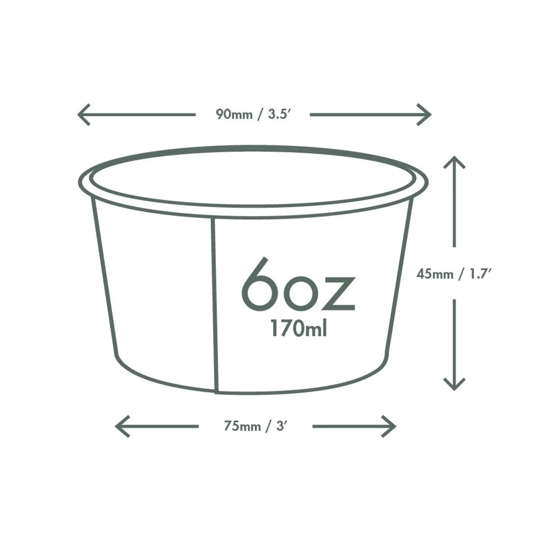 Vegware Double Scoop Ice Cream Pot Tutti Frutti 6oz (1000 Pack) - Image 4