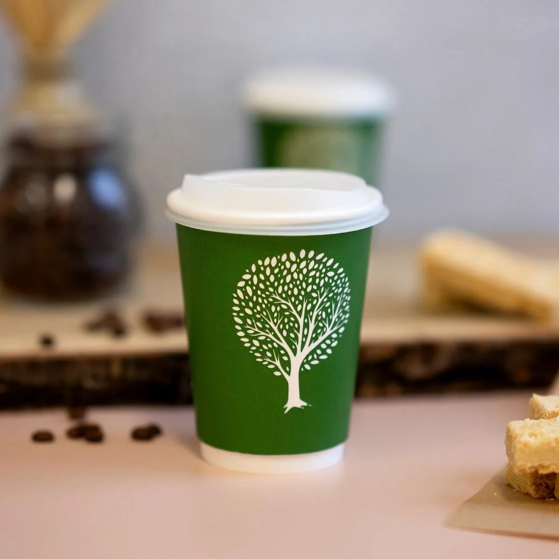 Vegware Green Tree Double Wall Hot Cups 12oz 89-Series (500 Pack) - Image 4