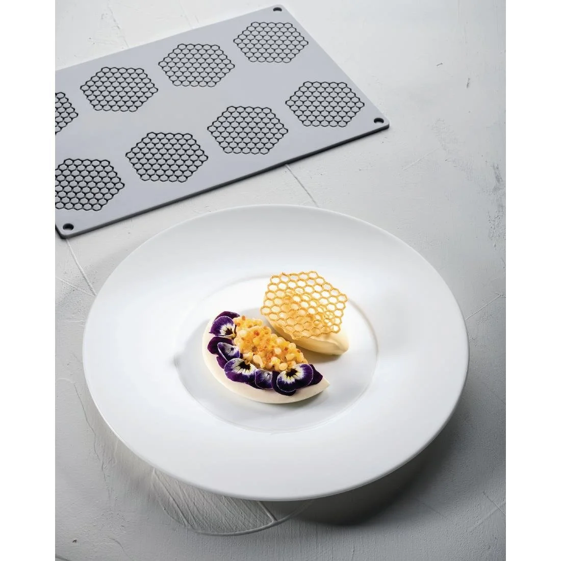 Pavoni Silicone Honey Comb Mould 300x200mm - Image 2