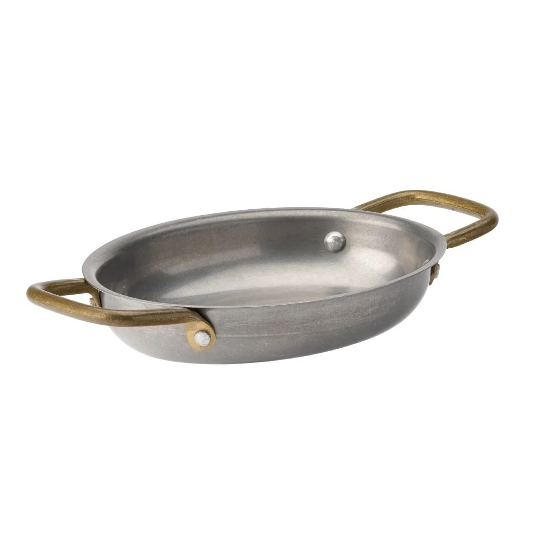 Utopia Vintage Steel Oval Dishes 165 x 125mm (6 Pack)
