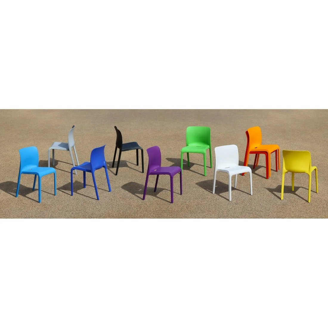 Origin POP Chair Traffic White 480x500x790mm (2 Pack) - Image 3