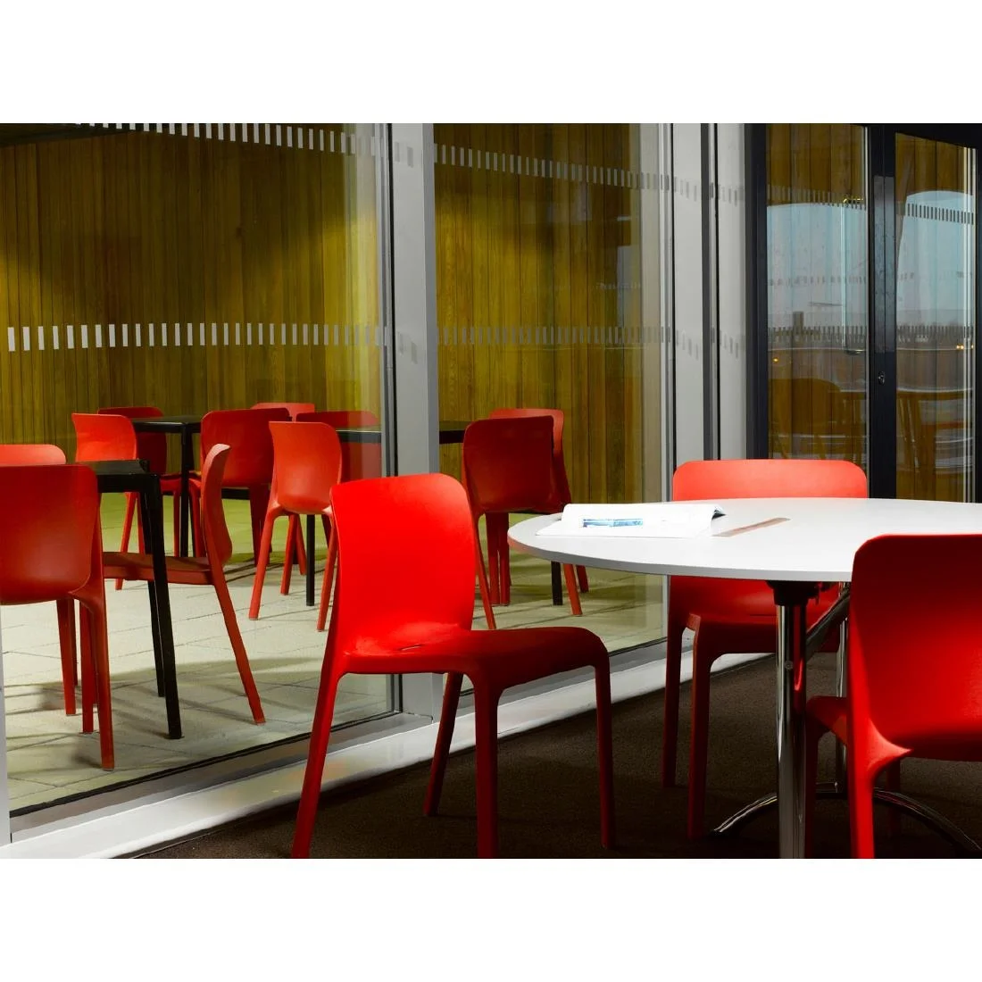 Origin POP Chair Pure Red 480x500x790mm (2 Pack) - Image 9