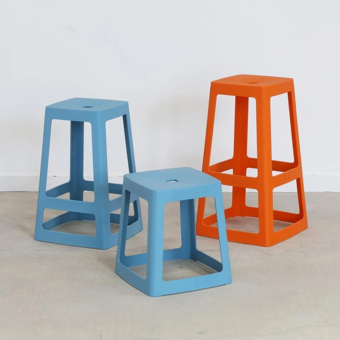 Origin Base Stool Pastel Blue 400x400x440mm (2 Pack) - Image 2