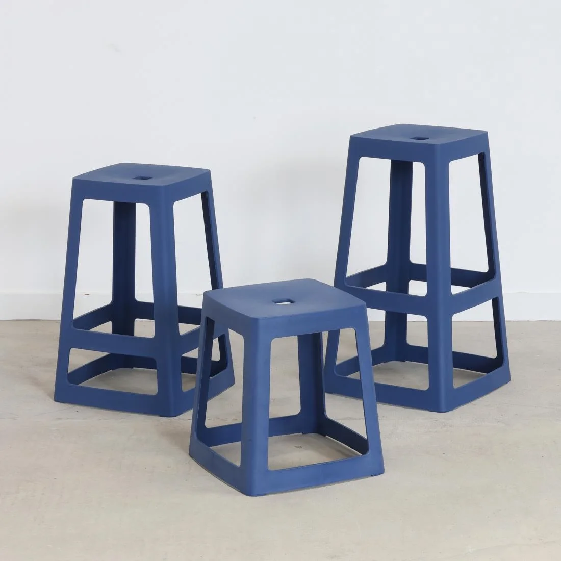 Origin Base Stool Violet Blue 400x400x440mm (2 Pack) - Image 2