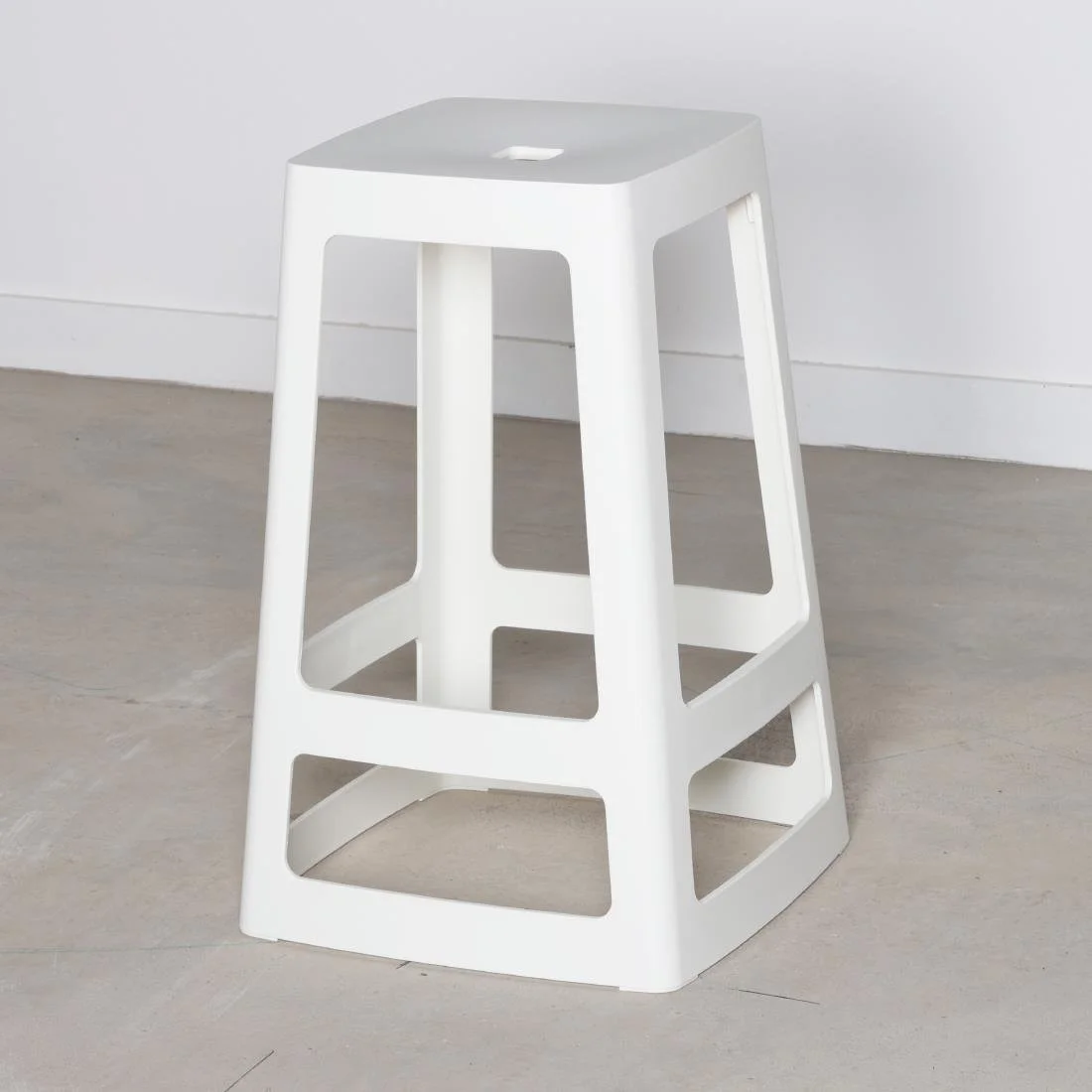 Origin Base Mid Stool Traffic White 430x430x650mm (2 Pack) - Image 2