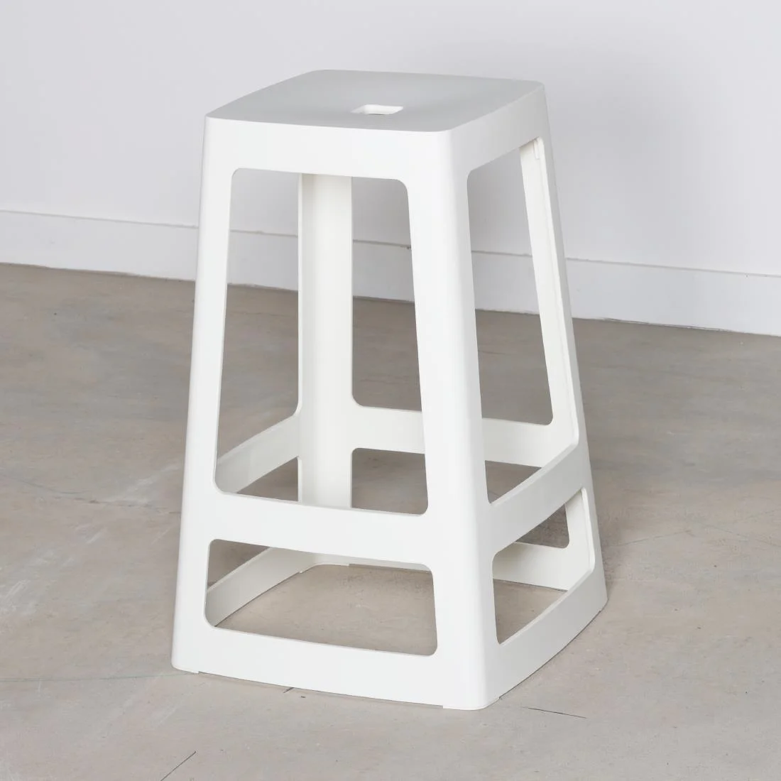 Origin Base Mid Stool Traffic White 430x430x650mm (2 Pack) - Image 2