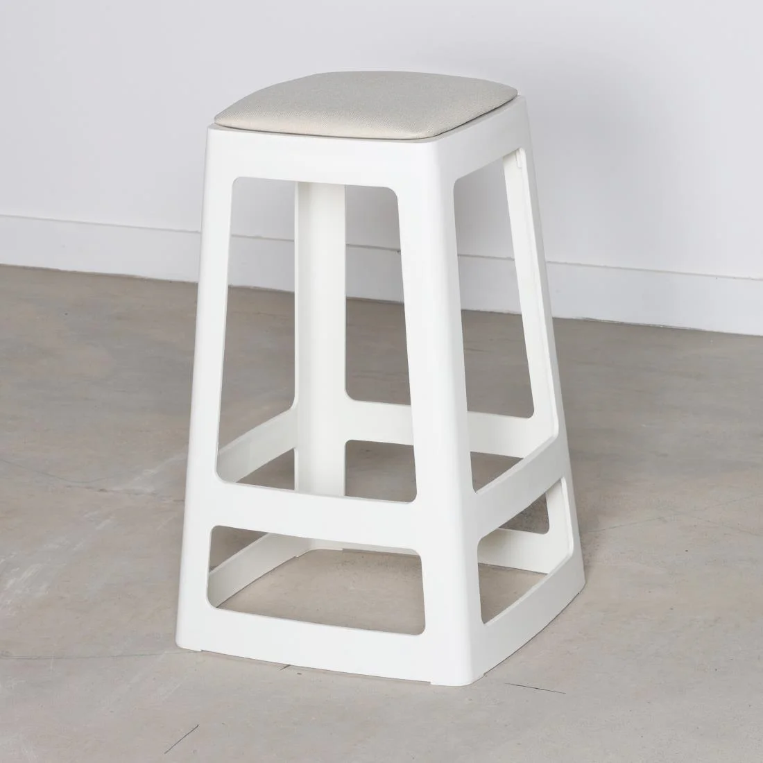 Origin Base Mid Stool Traffic White 430x430x650mm (2 Pack) - Image 4