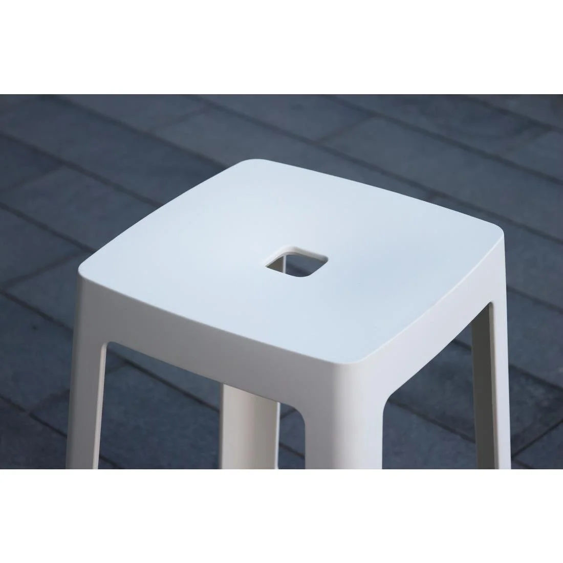 Origin Base Mid Stool Traffic White 430x430x650mm (2 Pack) - Image 6