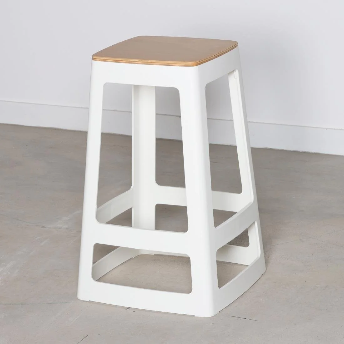 Origin Base Mid Stool Traffic White 430x430x650mm (2 Pack) - Image 3