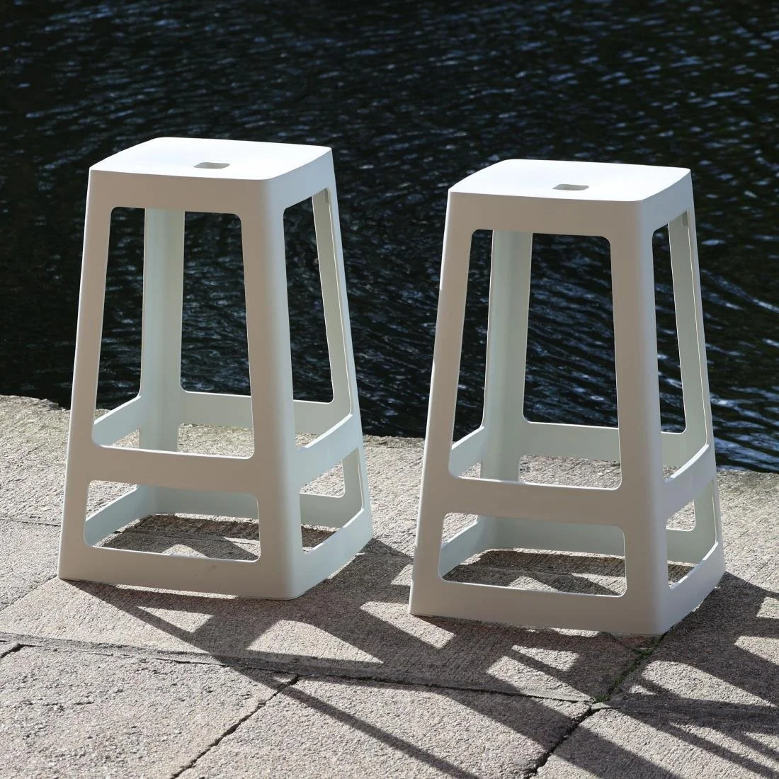 Origin Base Mid Stool Light Grey 430x430x560mm (2 Pack) - Image 11