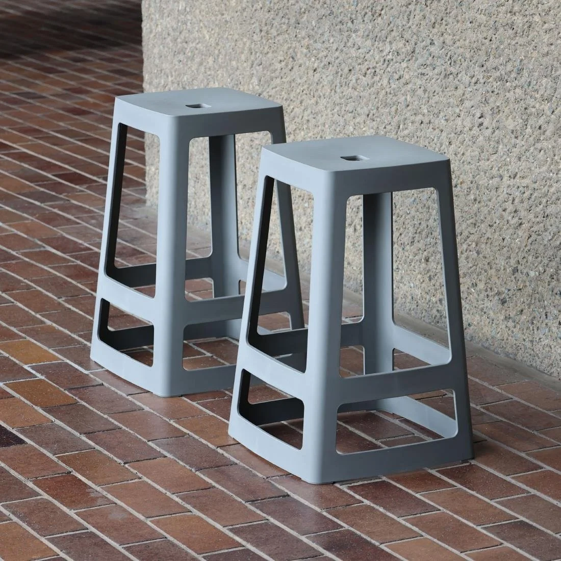 Origin Base Mid Stool Mouse Grey 430x430x560mm (2 Pack) - Image 3