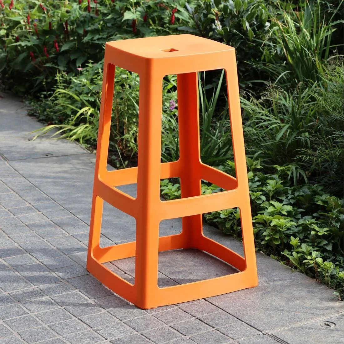 Origin Base High Stool Signal Orange 450x450x750mm (2 Pack) - Image 8