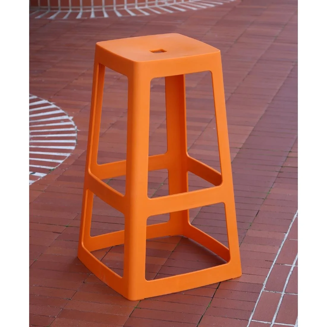 Origin Base High Stool Signal Orange 450x450x750mm (2 Pack) - Image 12