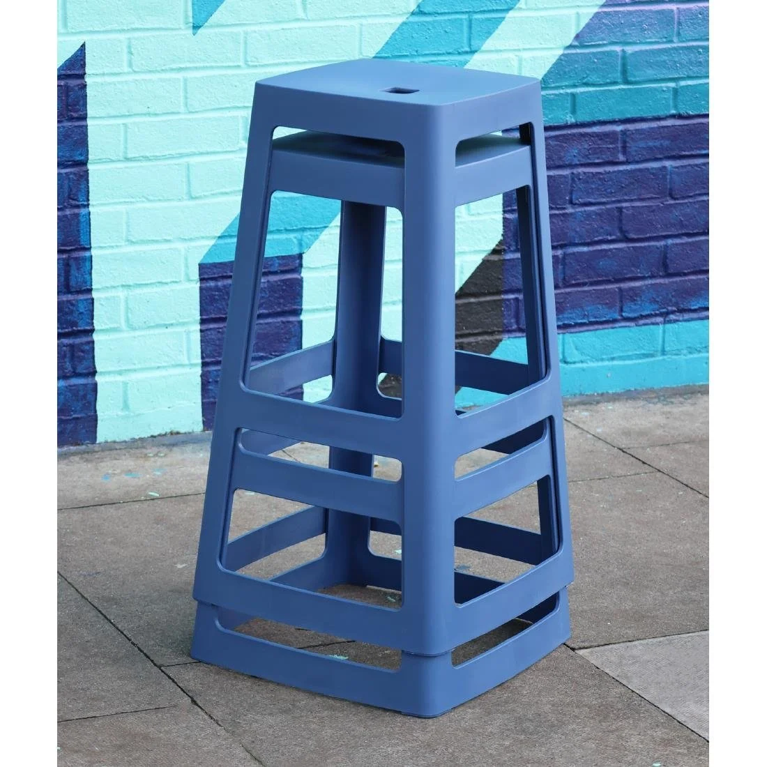 Origin Base High Stool Violet Blue 450x450x750mm (2 Pack) - Image 12