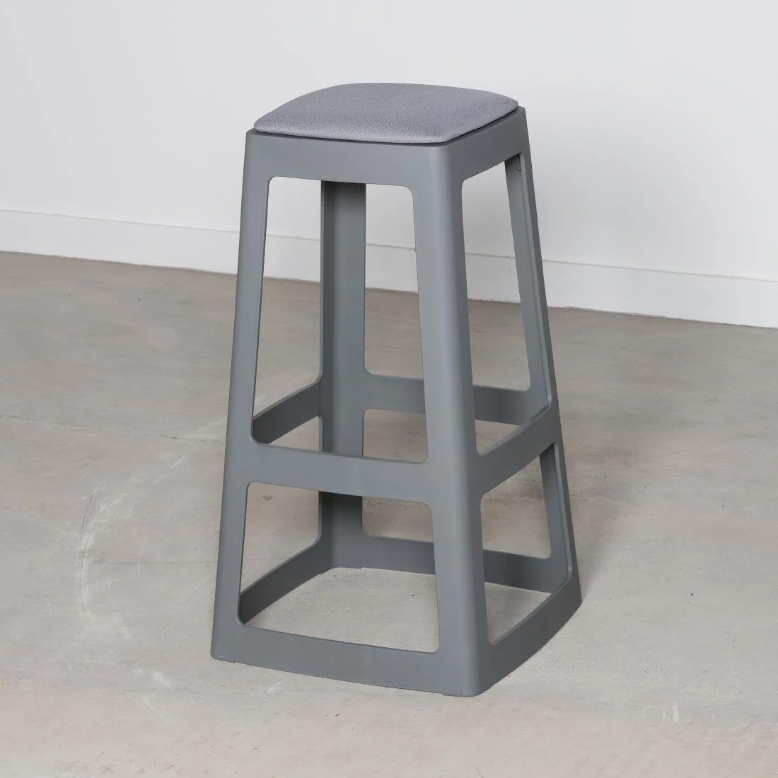 Origin Base High Stool Mouse Grey 450x450x750mm (2 Pack) - Image 2