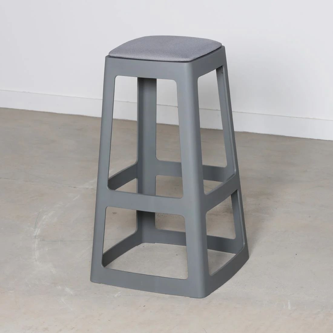 Origin Base High Stool Mouse Grey 450x450x750mm (2 Pack) - Image 2